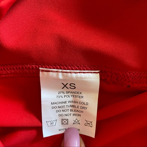 DOYOUEVEN High Rise Excel Bike Shorts Leggings Red - Picture 10 of 10